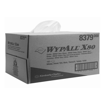 WypAll® 8379 X80 Cloth White 31.8cm x 42.7cm 160 Sheet Box